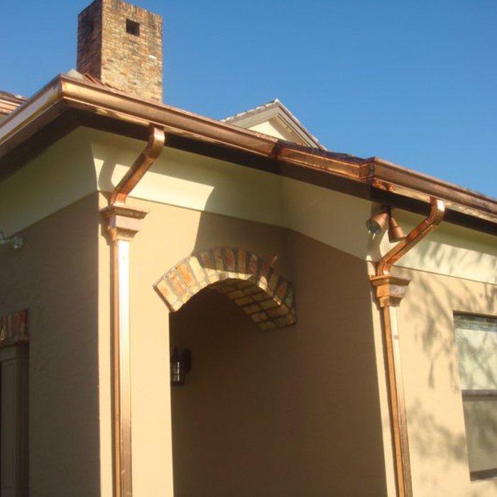 Copper Conductor Heads and Copper Downspouts