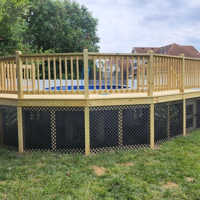 Wooden Pool Deck