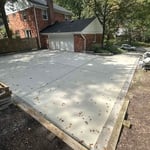 Concrete driveway.