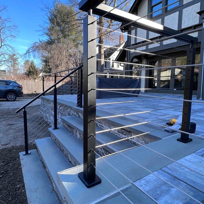 Modern cable handrails