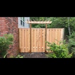 Solid Fence With Lattice
