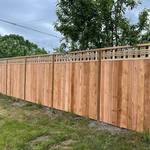 Solid Fence With Lattice