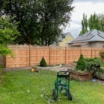 Solid Fence With Lattice