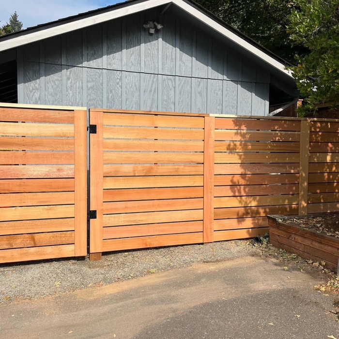 Solid Fence With Lattice