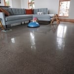 Living room concrete polish 1