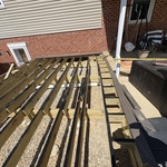 Retaining wall and deck