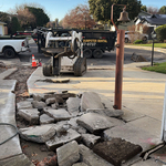 Concrete driveway