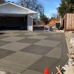 Concrete driveway