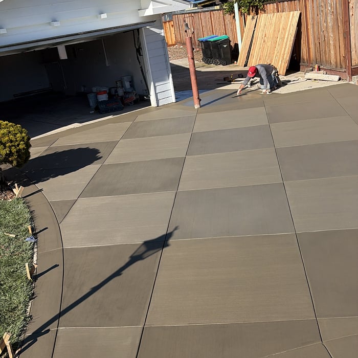 Concrete driveway