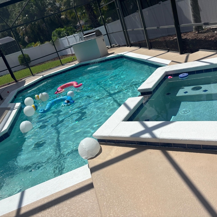 ✔ Skimming leaves and surface debris
✔ Vacuuming the pool floor
✔ Brushing walls, steps, and tile lines
✔ Emptying skimmer and pump baskets
✔ Backwashing or cleaning filters
✔ Checking and balancing water chemistry