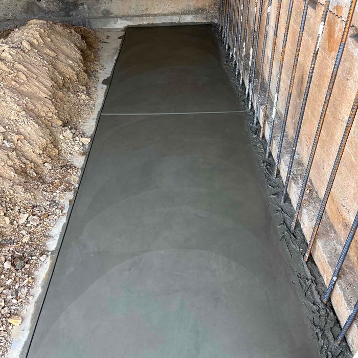Poured in place wall