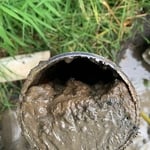 DOWNSPOUT CLOGGED