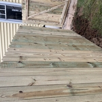 Wood privacy fence