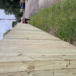 Wood privacy fence