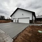 Drive and sidewalk