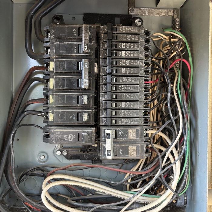 Old panel interior