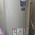 Water heater installed