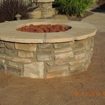 Custom Veneer stone gas firepit