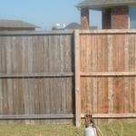 Gray out wood fence cleanining