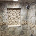 Tiled shower
