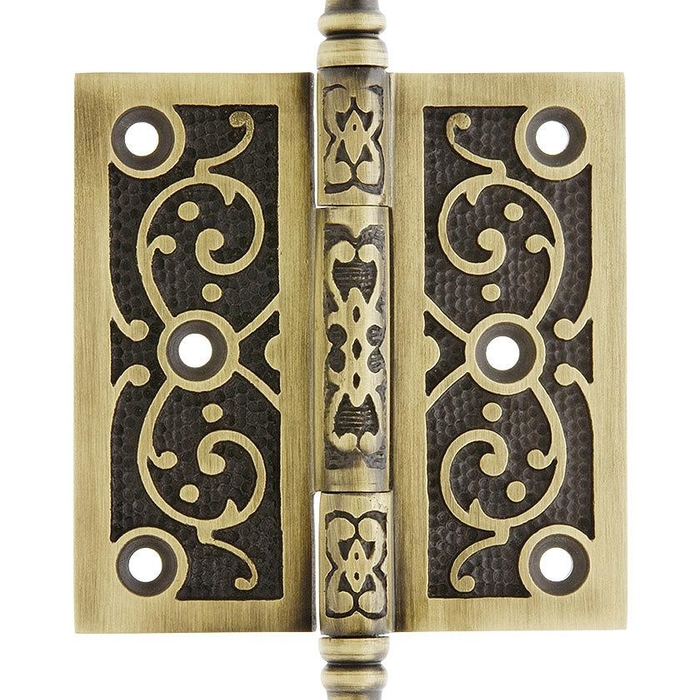 Antique Brass Plated Door Hinge.