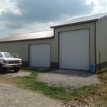 This is s 40x60 garage we built with a concrete floor part was 12 ft tall and part was 16 ft tall for a boat