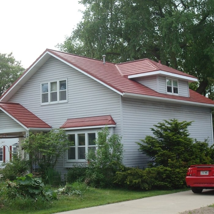 Red Oxford Style Metal Roof