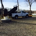 work dump with snow plow to haul small loads