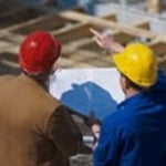 Project Manager and Superintendant reviewing the project blueprints