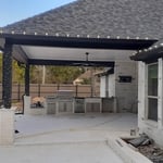 Added on patio and resided entire house and garage