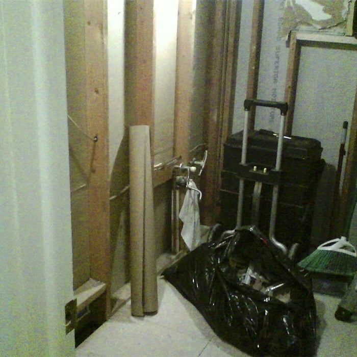 bath room after demo