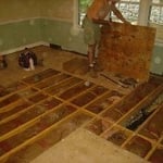 Laying new subfloor