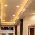 Foyer or entryway recessed lighting and rope lighting