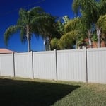 Wood Grain Vinyl Fence