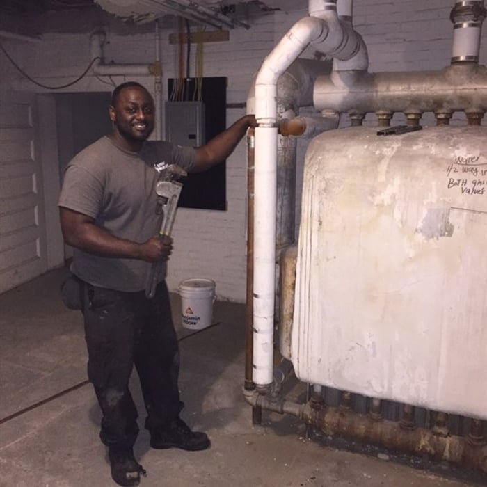 Hooking up rough plumbing piping in basement