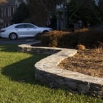 Stack stone wall