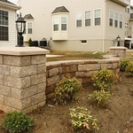 Custom steps, columns and retaining walls