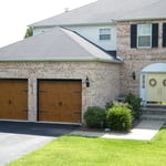 Wood Grain Stained Steel Doors