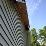 Soffit was damaged from the tree.