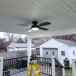 Exterior ceiling fan install