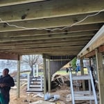 Rough electrical for exterior lighting.