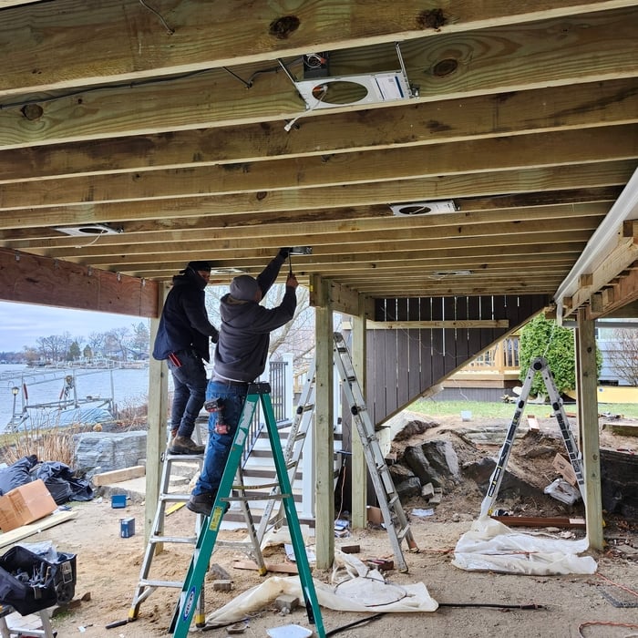 Rough electrical for Exterior lighting