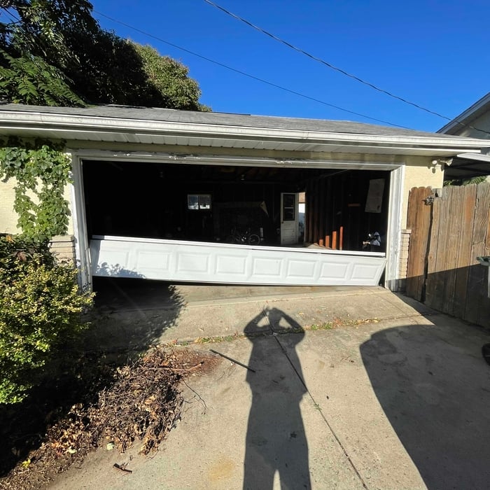crashed Garage Door repair