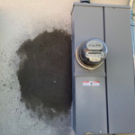 200AMP panel upgrade with stucco repair