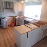 After countertops removed