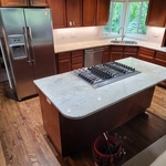 Existing granite counters before tear out.