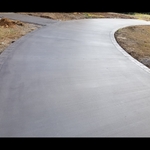 Broom finish with stamped border