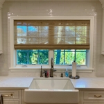 Woven wood shade for the kitchen