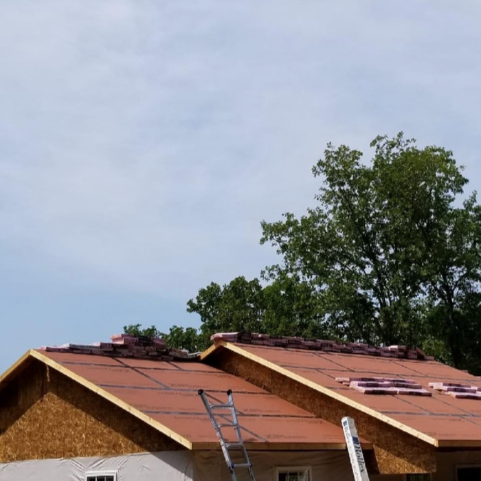 Just laid down the Zip system roof decking ready for Architectural shingles.