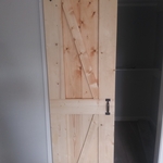 This is a closet door starting to stain the wood